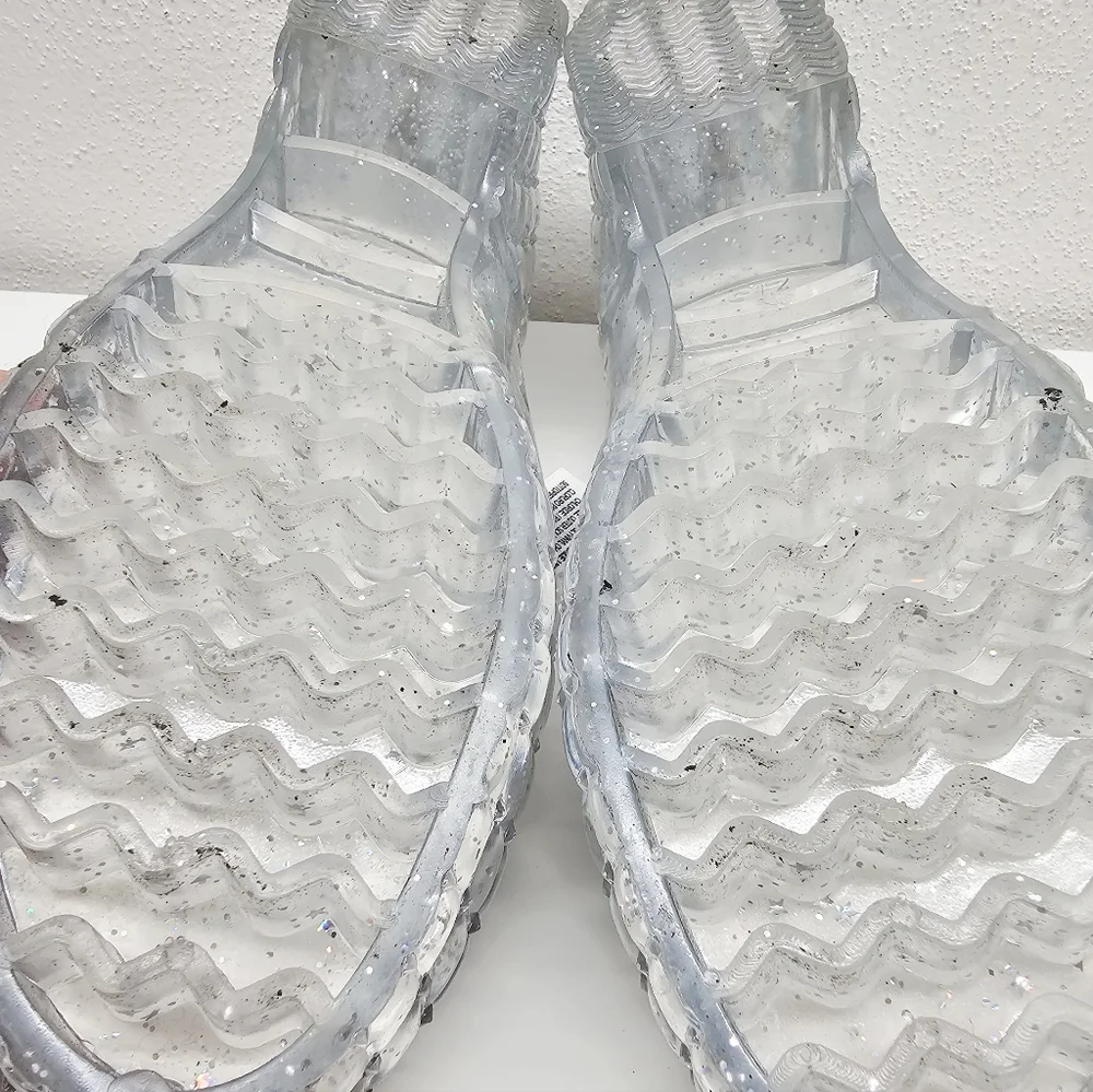 Disney Cinderella Glass Slipper Sparkle Light Up Gem Heart Dresss Shoes Size 2/3
